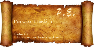 Percze Elmár névjegykártya